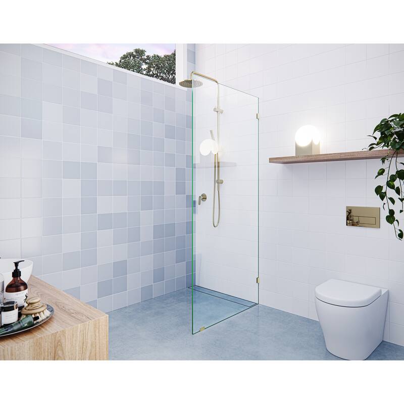 Glass Warehouse 78" x 28" Frameless Shower Door - Single Fixed Panel