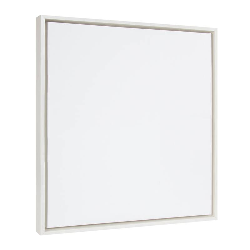 Kate and Laurel Sylvie Blank Framed Canvas - 22x22 - White
