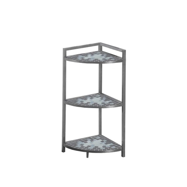 Monarch Specialties I 3146 30 Inch Tall Accent Corner Shelving Monarch Specialties I 3146 30 Inch Tall Accent Corner Shelving Unit With Tiled S Gray Free Shipping Today 23104310
