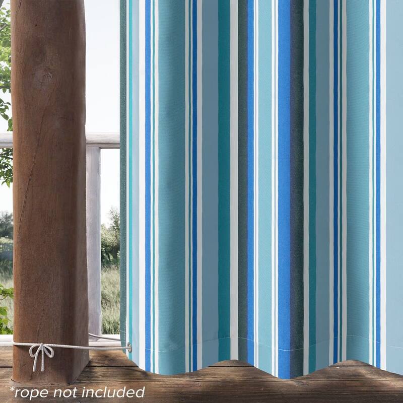 Outdoor Stripe Privacy Protected Grommet Panel