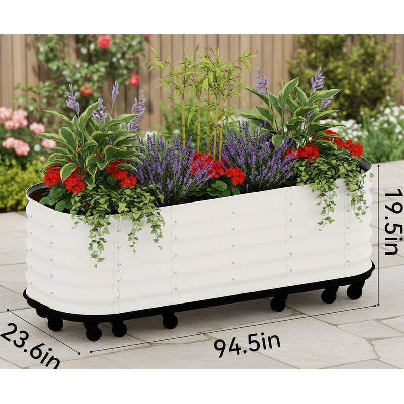 Self-Watering Raised Garden Bed, with Lockable Wheels & Water Reservoir