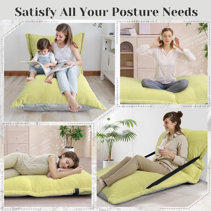 WOWMAX Waterproof Bean Bag Chair & Sofa, Adjustable Back Bean Bag Sofa, Outdoor Bean Bag for Living Room