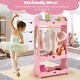 preview thumbnail 3 of 9, Costway Kids Dress up Storage Hanging Armoire Dresser Pretend Costume - See Details