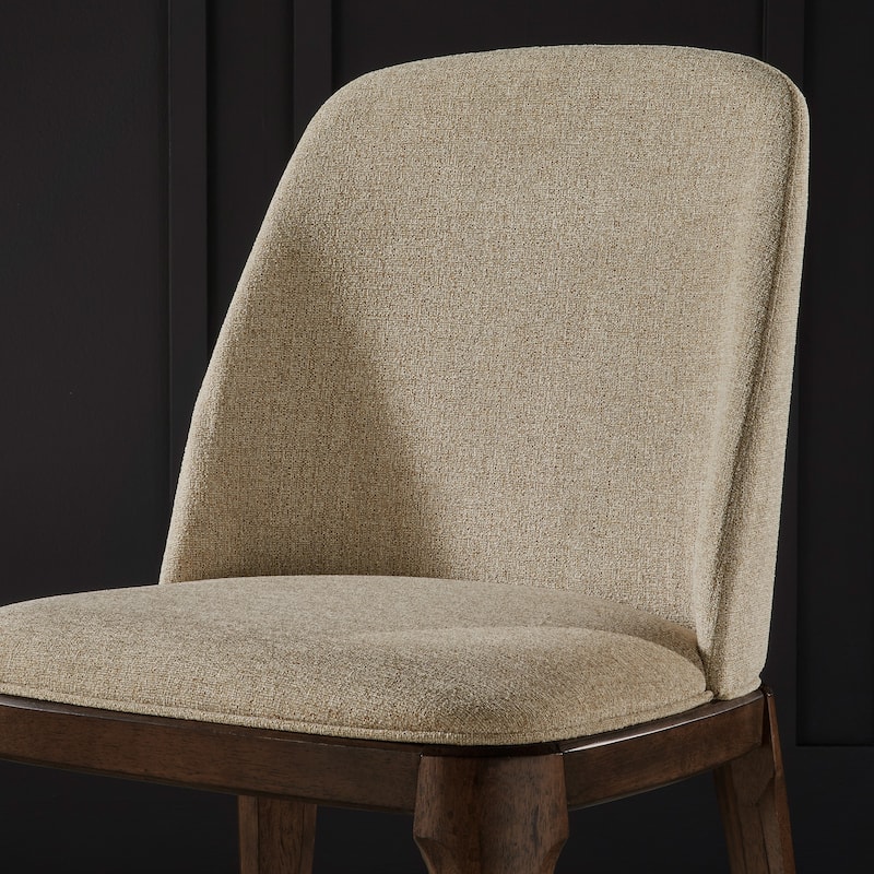 Rondo Upholstered Side Chairs with Walnut Legs (Set of 2) by iNSPIRE Q Modern