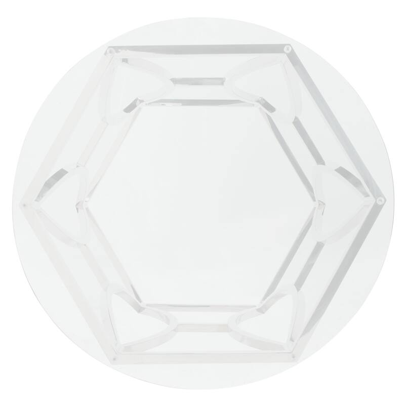 SAFAVIEH Couture Shaw Glass Top Round Dining Table