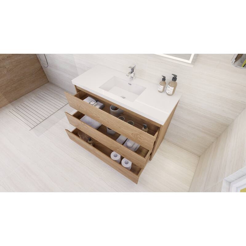 Aron 48'' Freestanding Vanity with Reinforced Acrylic Sink
