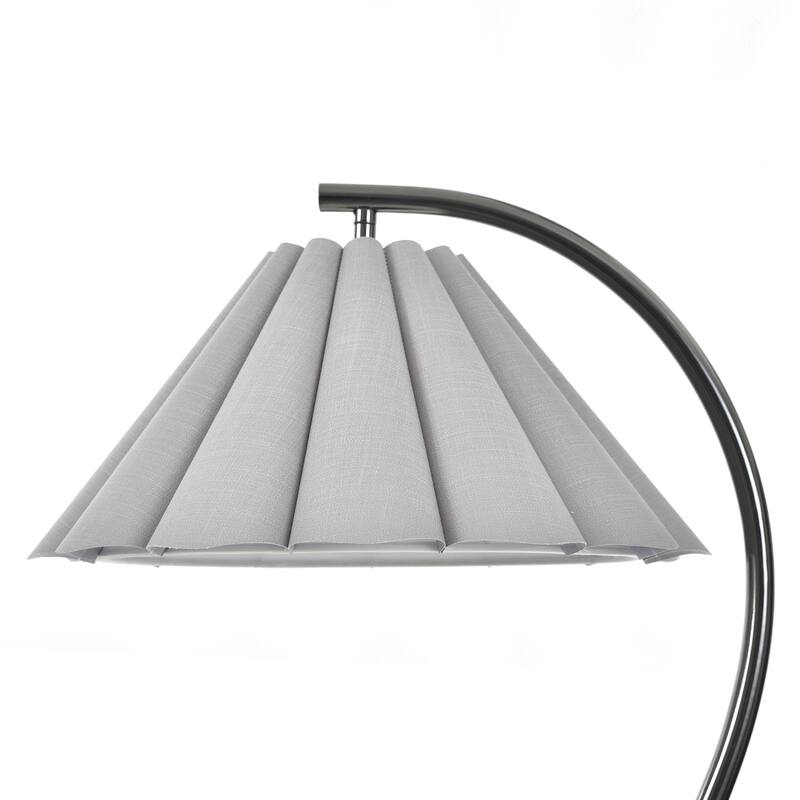 Tamara Day for Stylecraft Vivienne Floor Lamp - White Marble & Black Nickel