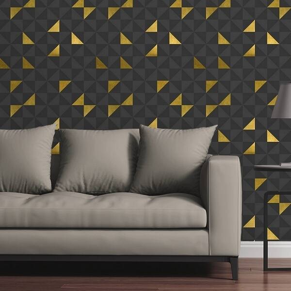 Shop Circle Art Group Removable Wallpaper Tile Gold Triangles