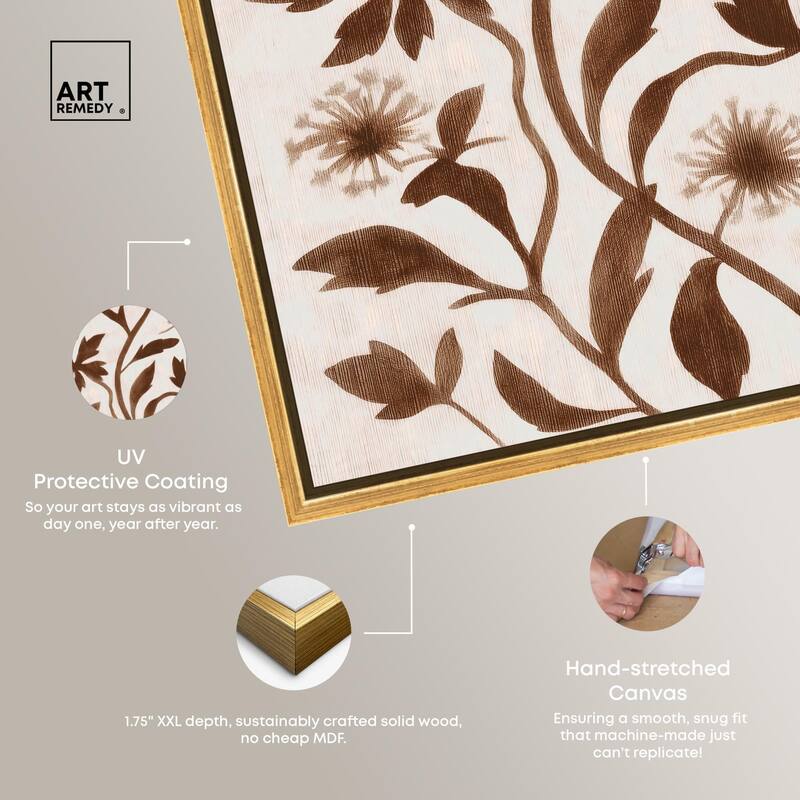 Sepia Sepal I Canvas by Art Remedy