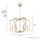 preview thumbnail 4 of 10, Hunter Zoanne 6-Light Modern Geometric Chandelier - Entry, Dining Room - Contemporary, Transitional
