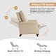 preview thumbnail 64 of 67, HULALA HOME Cigar Mid-century Modern Genuine Leather Recliner with Solid Wood Legs and Nailhead Trim
