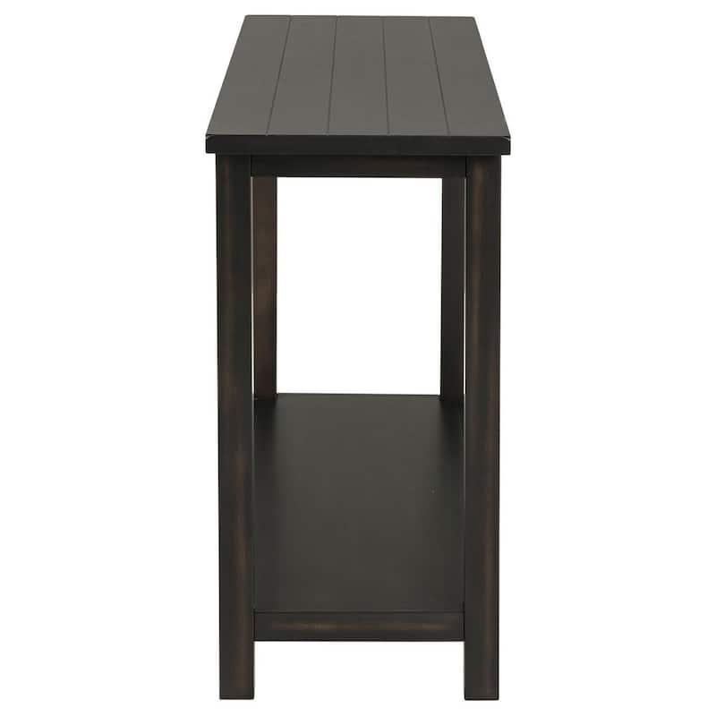 Ayne Console Table, 1 Bottom Shelf, Classic Black Wood Frame, 47 Inch