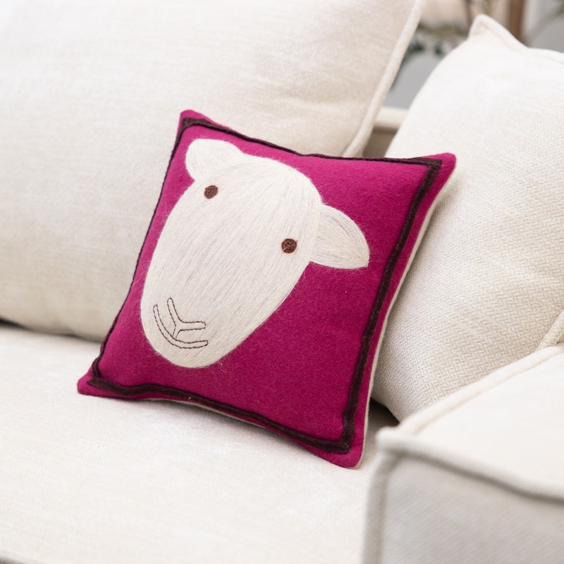 Purple Sheep Decorative Pillow