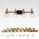 preview thumbnail 11 of 32, Olia Modern Black Gold 3/4/5-Light Bathroom Vanity Light Globe Glass Wall Sconce