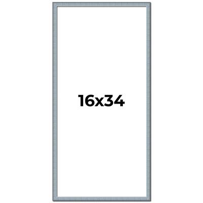 16x34 Frame Rustic Sky Blue Solid Wood Picture Frame | 0.75 Inch