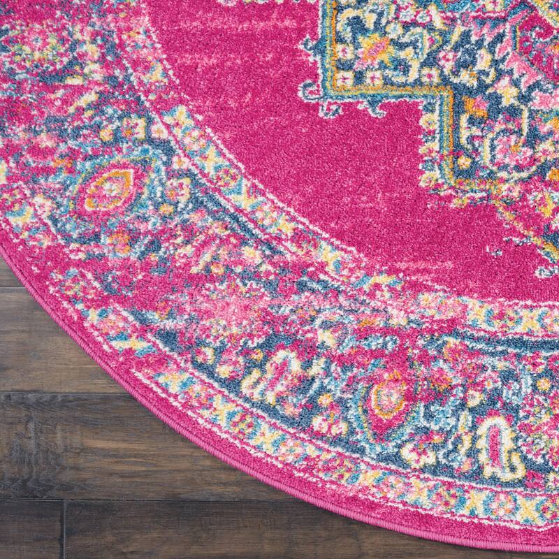 Porch & Den Dobbin Vintage Persian Medallion Farmhouse Area Rug