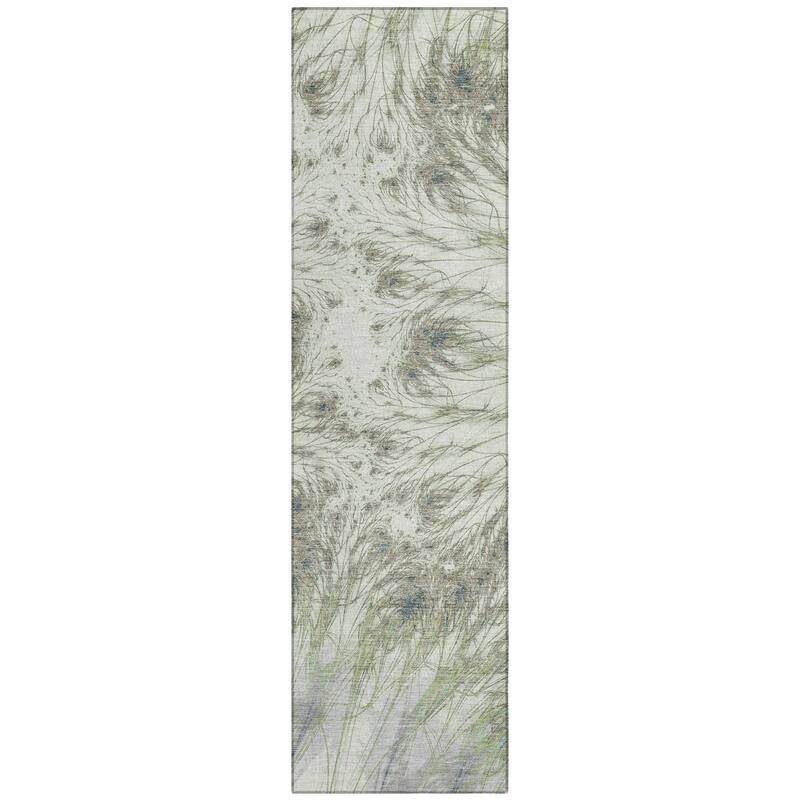 Machine Washable Indoor/ Outdoor Modern Cheraw Chantille Rug