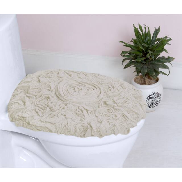Home Weavers Bellflower Collection Absorbent Cotton Machine Washable Lid Cover 18"x18"