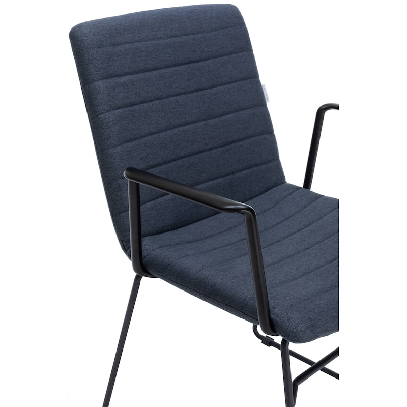 Zylar Ergonomic Guest Chair with Leather, Stainless Steel Base, High-Density Foam, Modern Design for Office or Waiting Room