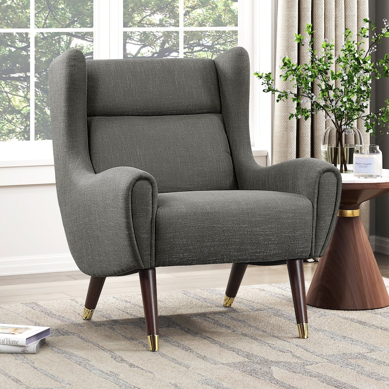 Edmund Textured Fabric Accent Chair