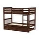 preview thumbnail 18 of 17, Walker Edison Solid Wood Mission Twin Size Bunk Bed with Trundle