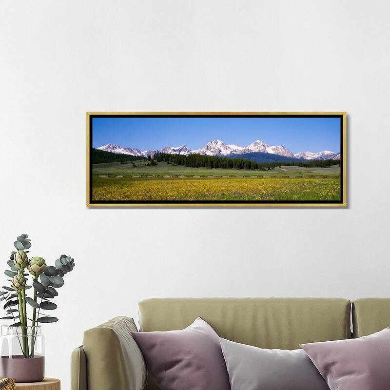 iCanvas "Sawtooth Range, Sawtooth National Recreation Area, Idaho, USA" by Panoramic Images Framed Canvas Print