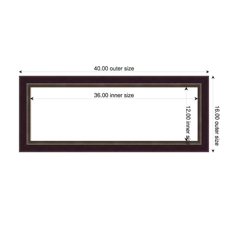 Amanti Art Signore Bronze Framed Dry Erase Magnetic Board - 40 x 16 in