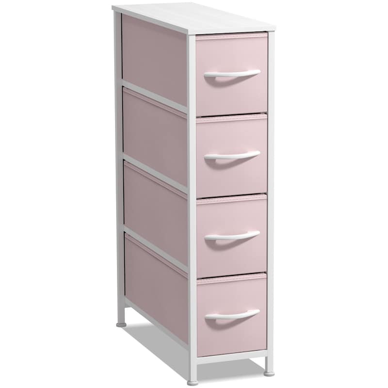 Narrow Dresser Tower with 4 Drawers - Vertical Storage for Bedroom