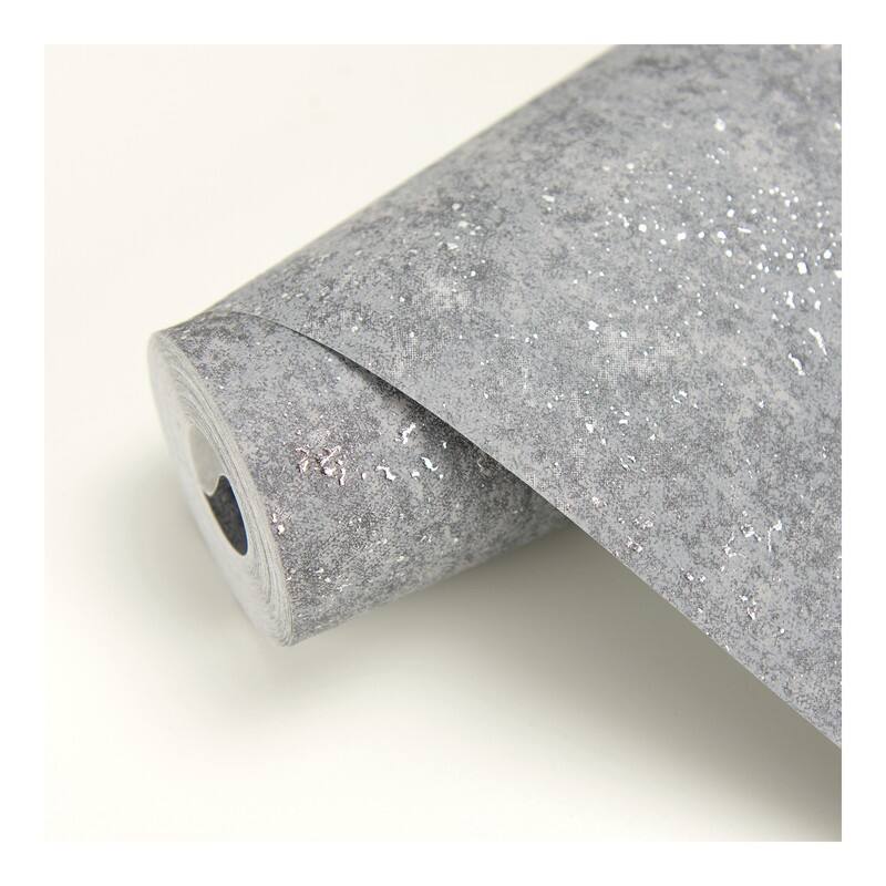 Brewster Drizzle Pewter Speckle Wallpaper - 27.5 x 396 x 0.025