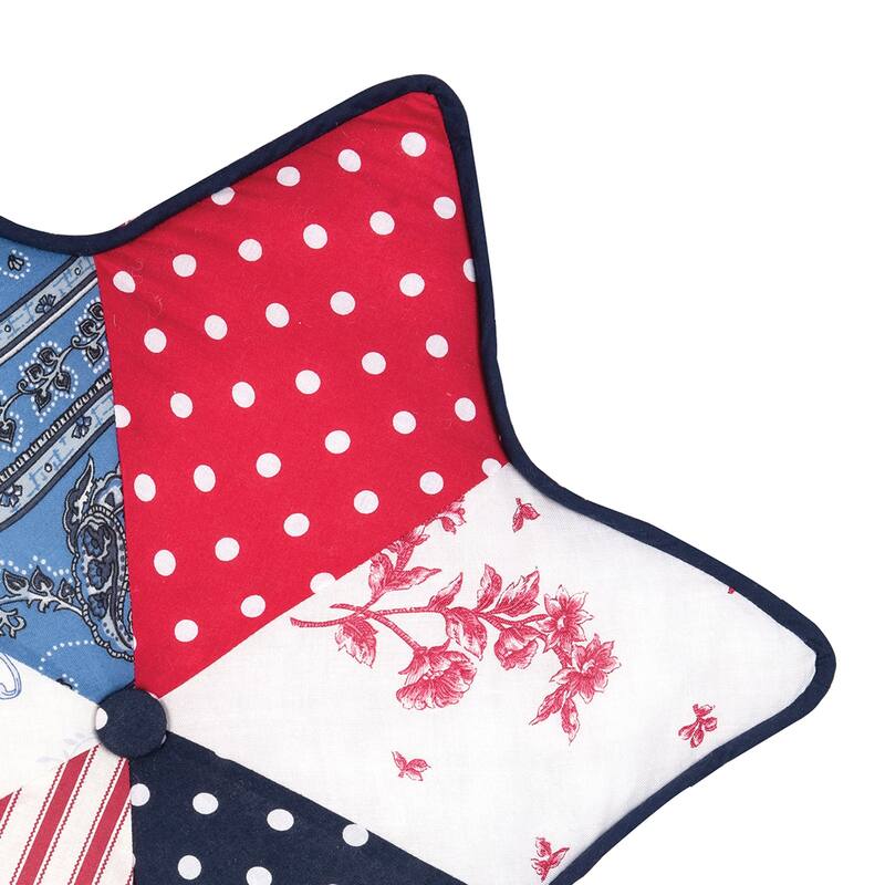 Star Shaped Patriotic 18" x 18" Throw Pillow Decorative Fourth of July