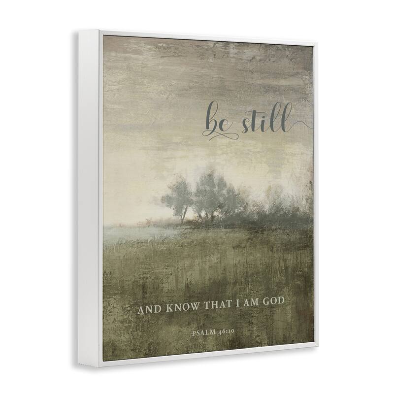 Stupell Be Still over Rustic Landscape Framed Giclee Art Design By John Spaeth