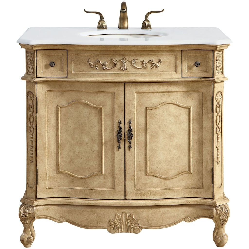 Elegant Lighting VF10136-VW Danville 36" Free Standing Single Basin