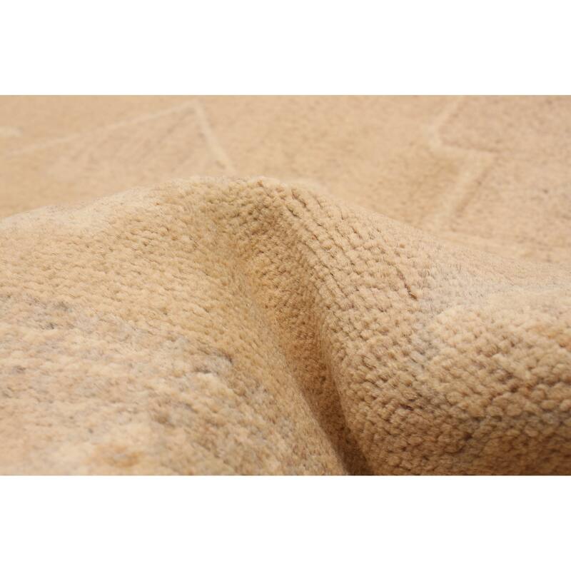 ECARPETGALLERY Hand-knotted Peshawar Oushak Tan Wool Rug - 7'10 x 9'10