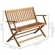 preview thumbnail 8 of 7, vidaXL Patio Bench with Cushion 47.2" Solid Acacia Wood - 47.2" x 23.6" x 35"