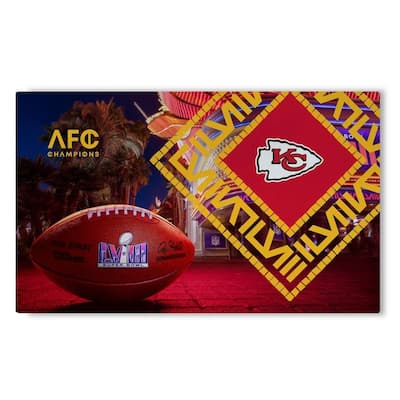 NFL Kansas City Chiefs SB58 Arrival Participant Washable Rug - 36in x 62in