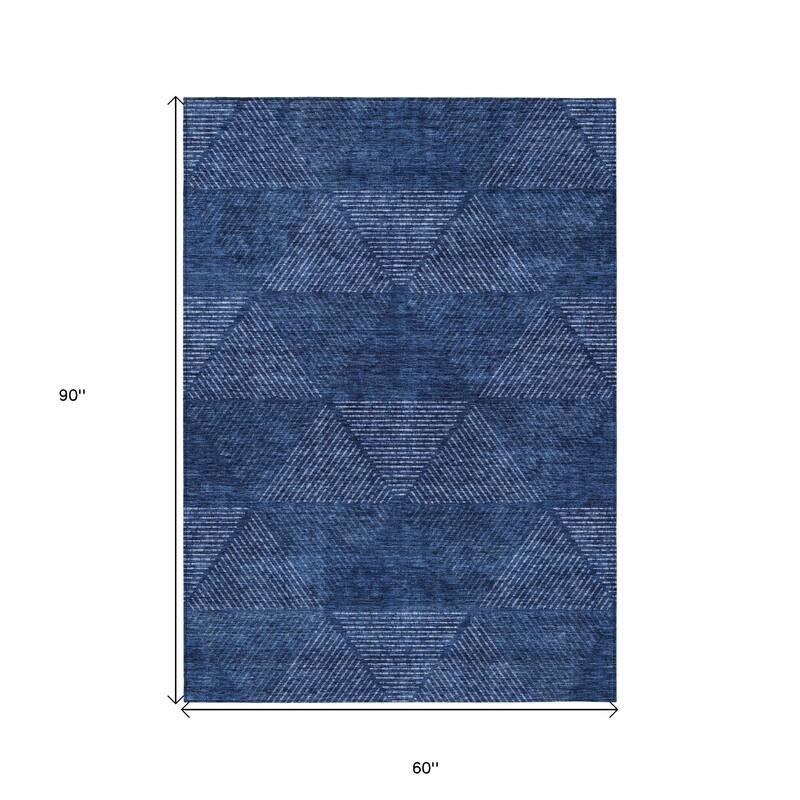 HomeRoots Geometric Transitional Rectangle Outdoor Rug