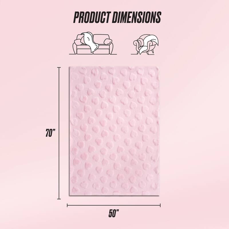 Juicy Couture 3D Faux Fur Throw Blanket