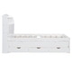 preview thumbnail 5 of 25, Full Size Wooden LED Platform Bed with Trundle & Storage Headboard with Drawers, White