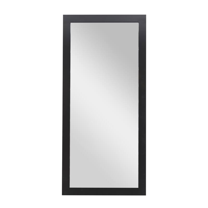 Black Wooden Room Wall Mirror