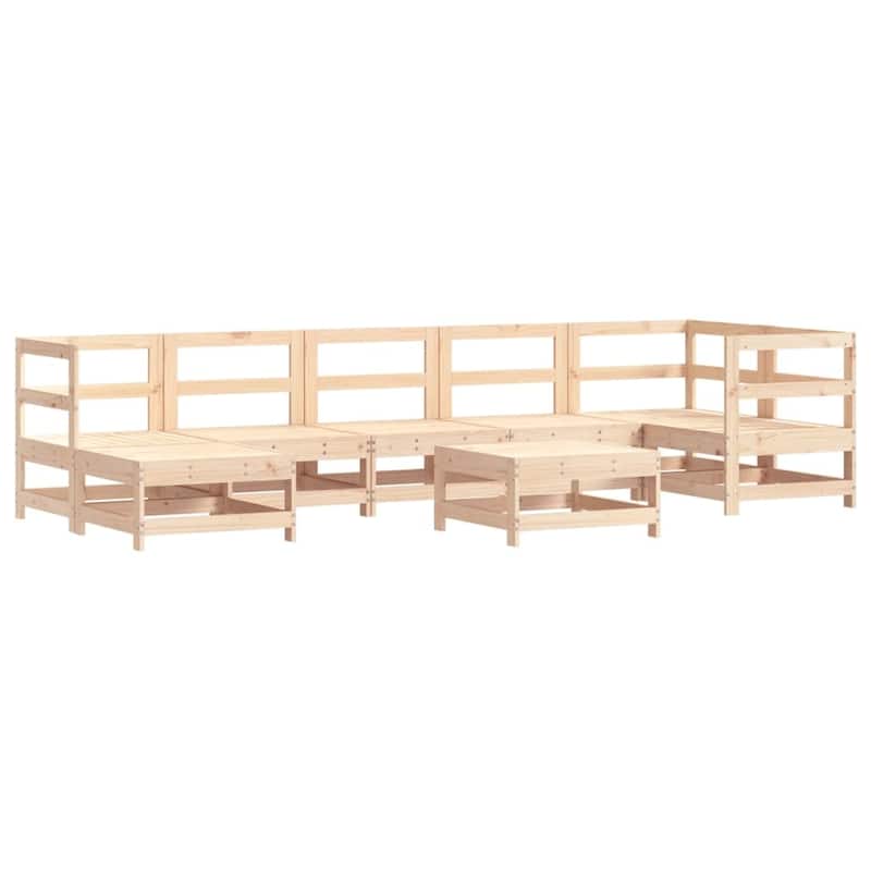vidaXL Garden Lounge Set Natural wood Solid pine wood, Plywood Large - 24.4 x 24.4 x 27.8