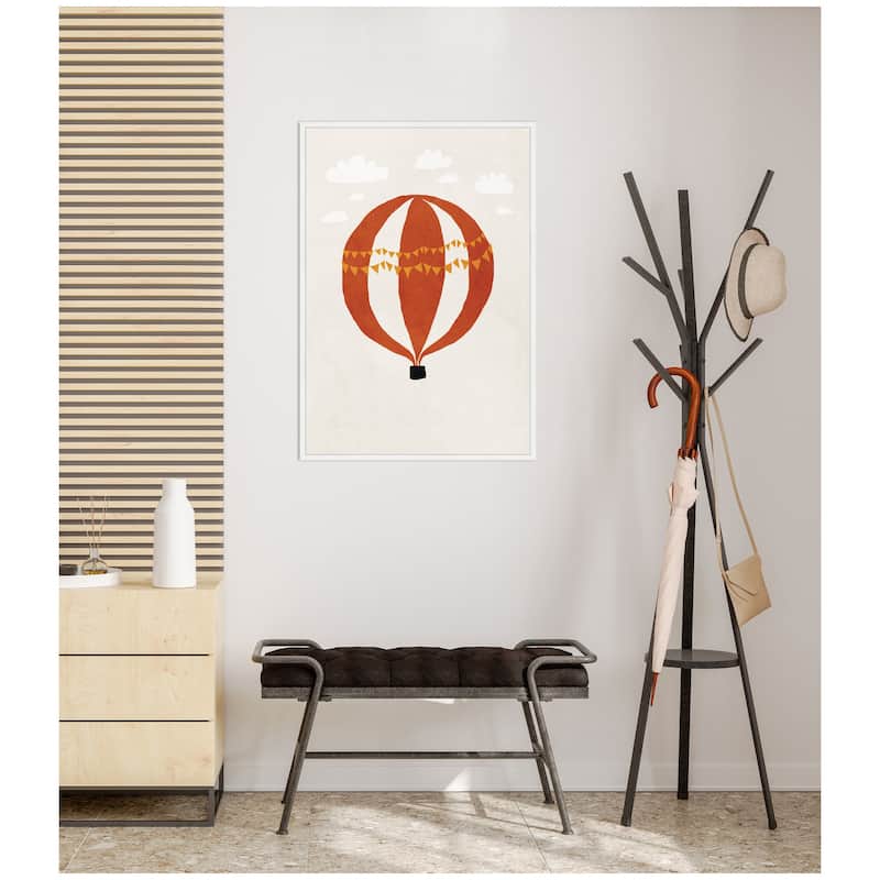 Kate and Laurel Hot Air Balloon II by July Art Prints Framed Canvas Wall Art Print