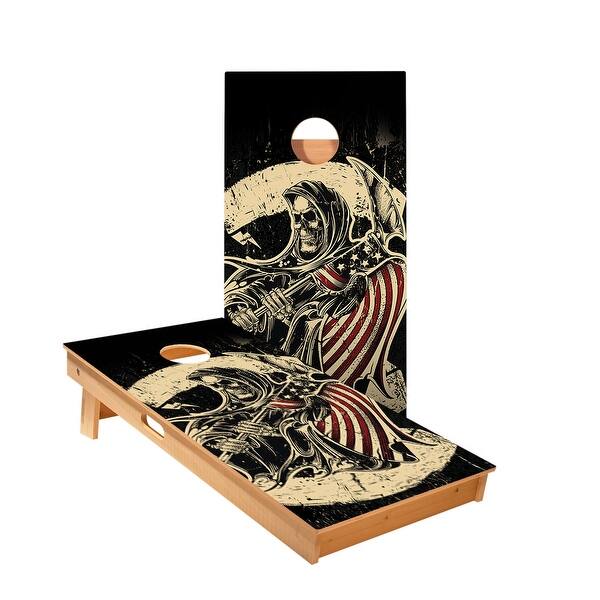 slide 2 of 5, USA Grim Reaper Cornhole Boards NO Bags - Add Board Lights