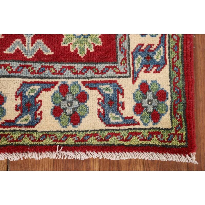 Traditional Red Kazak Oriental Accent Rug Handmade Wool Carpet - 2'8" x 4'1"
