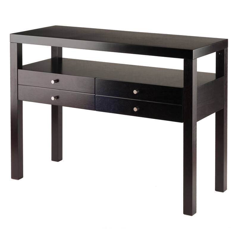 Copenhagen Console Table, Espresso - 40.16 x 17.09 x 30.12 inches