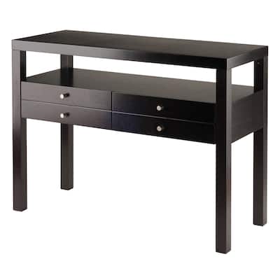 Copenhagen Console Table, Espresso - 40.16 x 17.09 x 30.12 inches