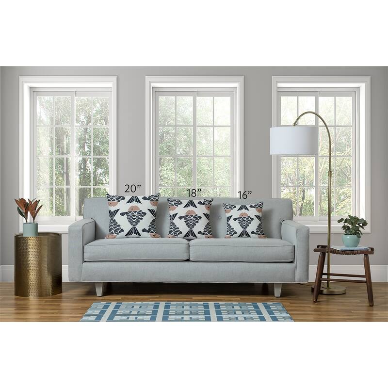 Pineapple Stripes Nautical Decorative Indoor Pillow