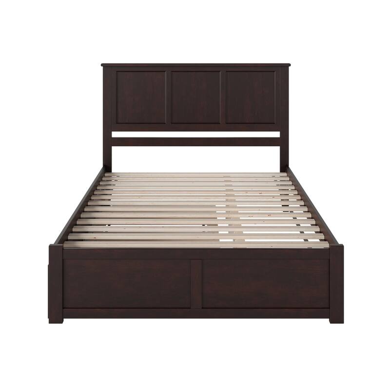 AFI Madison Platform Bed with Footboard & Twin XL Trundle