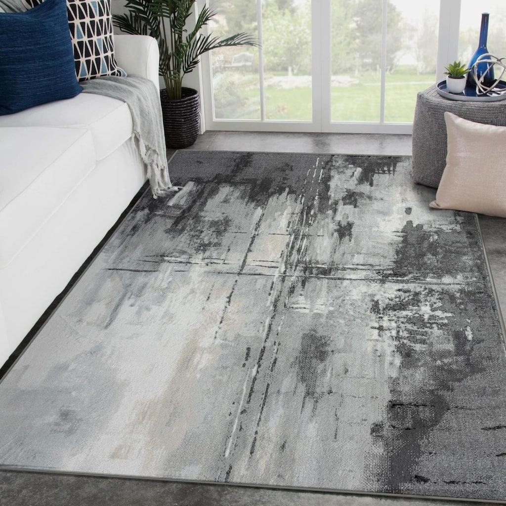 Luxe Weavers Distressed Modern Abstract Area Rug, Indoor Carpet
