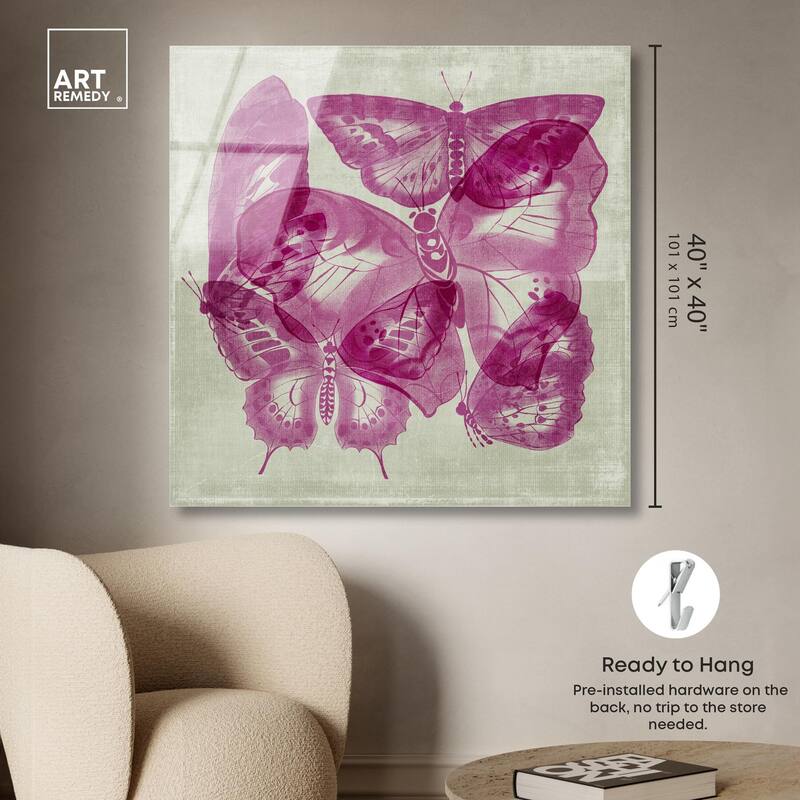 Fluttering Wings Acrylic by Art Remedy, Ready to Hang