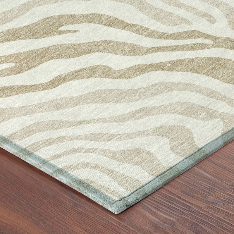Machine Washable Indoor/ Outdoor Modern Prints Chantille Rug